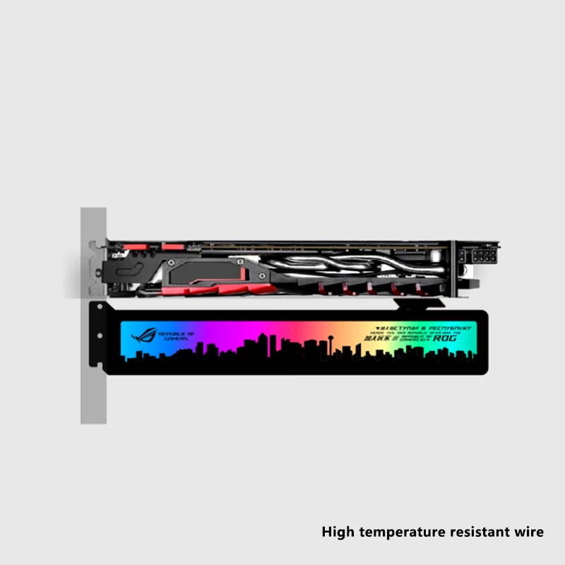 

Custom-made Acrylic Bracket use for Brace GPU card with RGB Light Size 280*45*6mm Fix Video Card Compatible AURA System 12V RGB