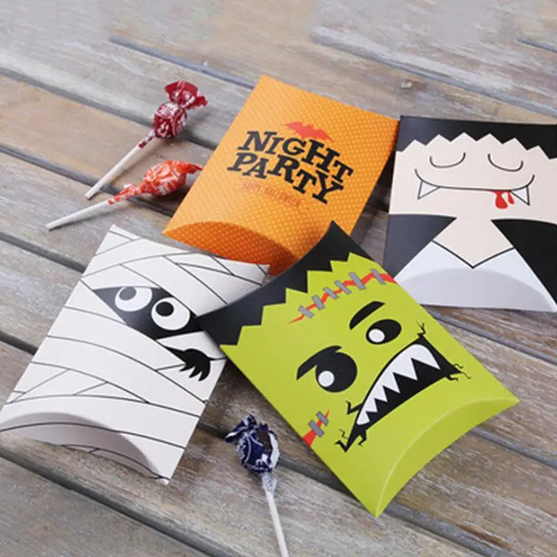 

20 Pcs/lot New Cartoon Paper Candy Box Halloween Small Gift Packaging Boxes Halloween Party Decoration Free Shipping