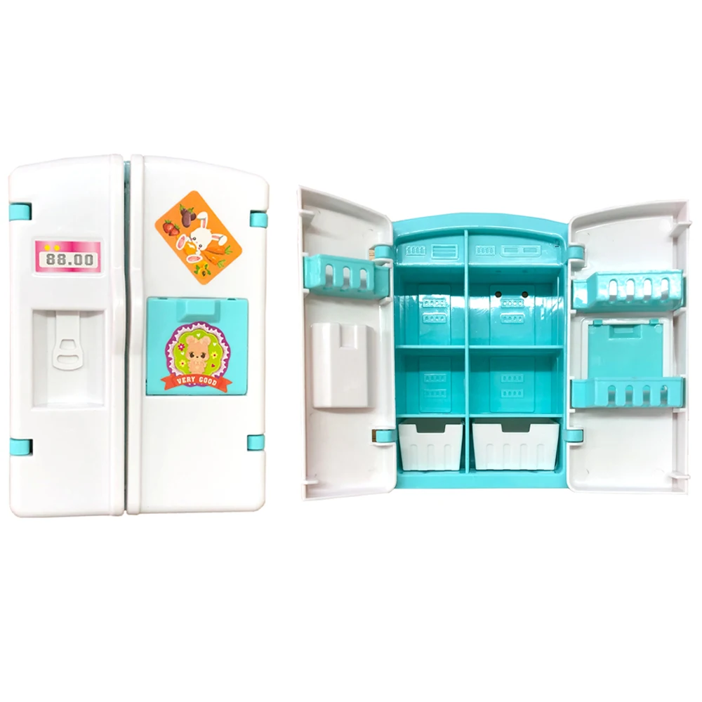 Doll Accessories Fashion Furniture Bed Mirror Fridge Dinner Chair Shoes Rack Storage Dollhouse Barbie Doll Toys JJ plush doll accessories