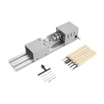 

DC 24V Lathe Beads Polisher Jewelry Beads Polishing Grinding Machine Woodworking Lathe DIY Rotary Tools