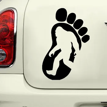 

Cartoon The footprints Car Sticker Cover Scratches Cartoon Window Decal For Motorcycle Vw Bmw E46 Ford Focus