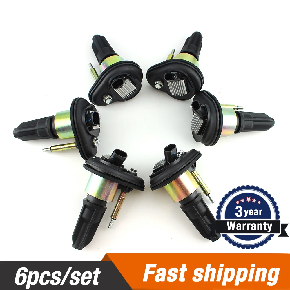 Ignition Coil 6PCS For Chevrolet Colorado Trailblazer 2002-2005 GMC Isuzu Ascender 5C1392 C1395 C1666 IC414 5C1723 UF303 | Автомобили и
