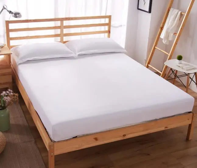 white 120 см 150 см 180 см простыня наматрасник с многоборье эластичной резинкой кровать 360 градусов простыни постельное белье однотонные Цвет - Цвет: white