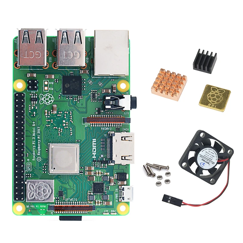 Raspberry Pi 3B + базовый комплект для использования с тепловым соединением и