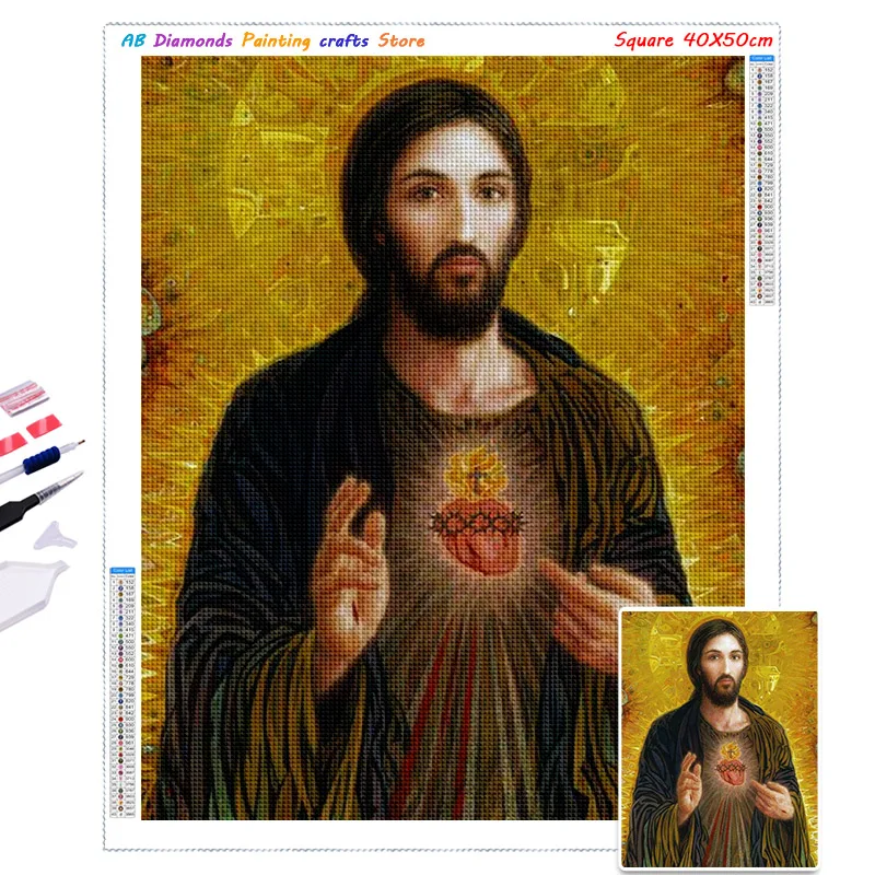 Diy Diamond Painting Jesus Photos Home Decor 5D Full Square/Round Diamont Embroidery Religion Cross Stitch Mosaic Handmade Gifts 