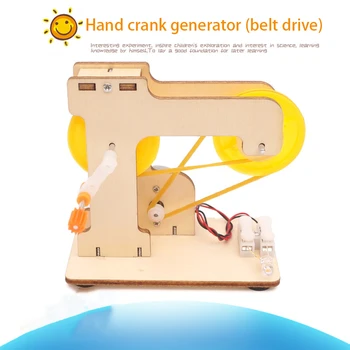 

Diy technology small production hand crank power generation experimental primary school science and technology small invention