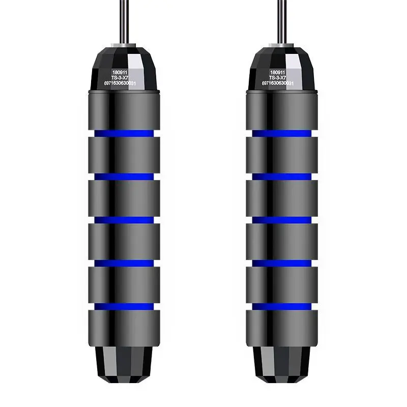 Подшипник Скакалка без спутывания Скакалка Регулируемая Скакалка скорость Кроссфит cuerda para saltar оборудование скакалка - Цвет: black blue