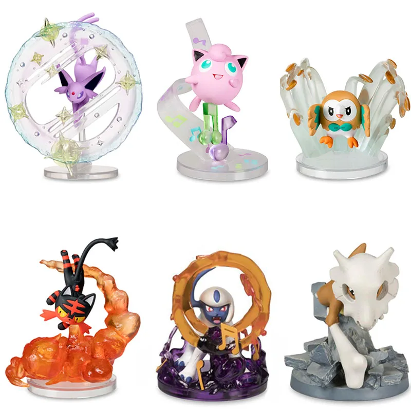 6 шт./компл. мультяшная кубочка Литтен Rowlet Espeon Jigglypuff Absol экшн-фигурка игрушки Аниме