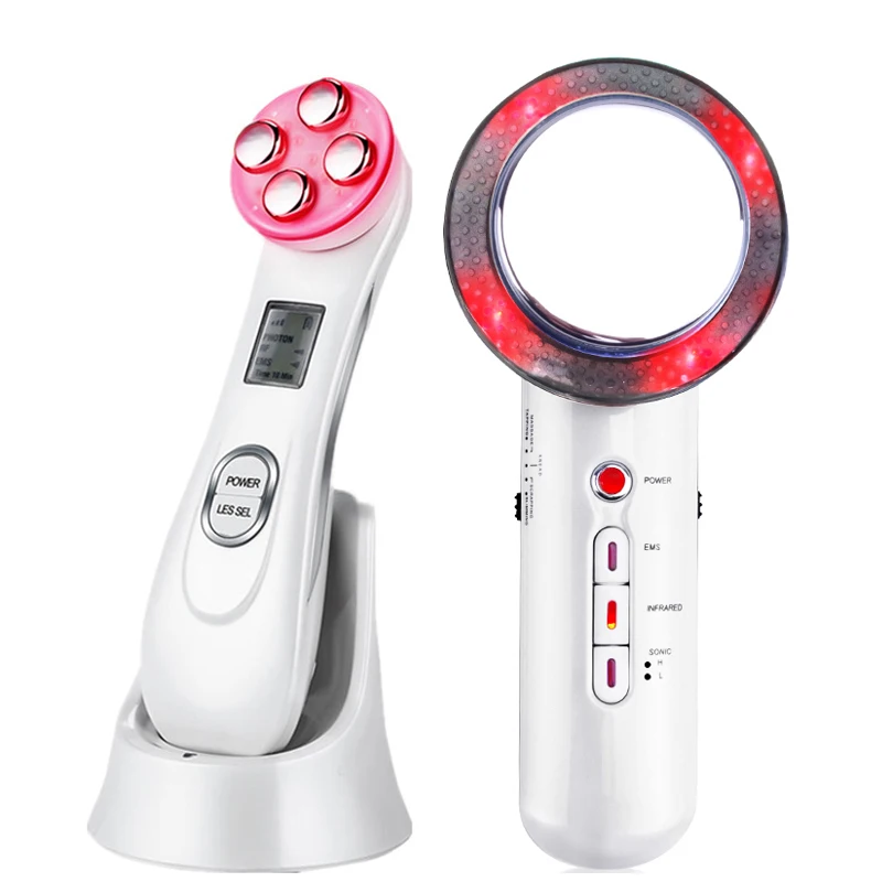 RF EMS LED Light Facial Massage Machine Wrinkles Removal Ultrasonic Far