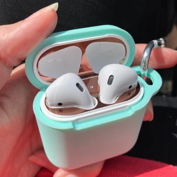

One Set Metal Dust sticker for Apple AirPods Case Cover Dust-proof Protective Sticker Skin Protector for Air Pods Accessories