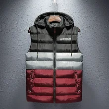 Heralife/Модный хлопковый жилет на молнии с верхней и нижней частью; сезон осень-зима; теплый классический светильник; пуховый жилет
