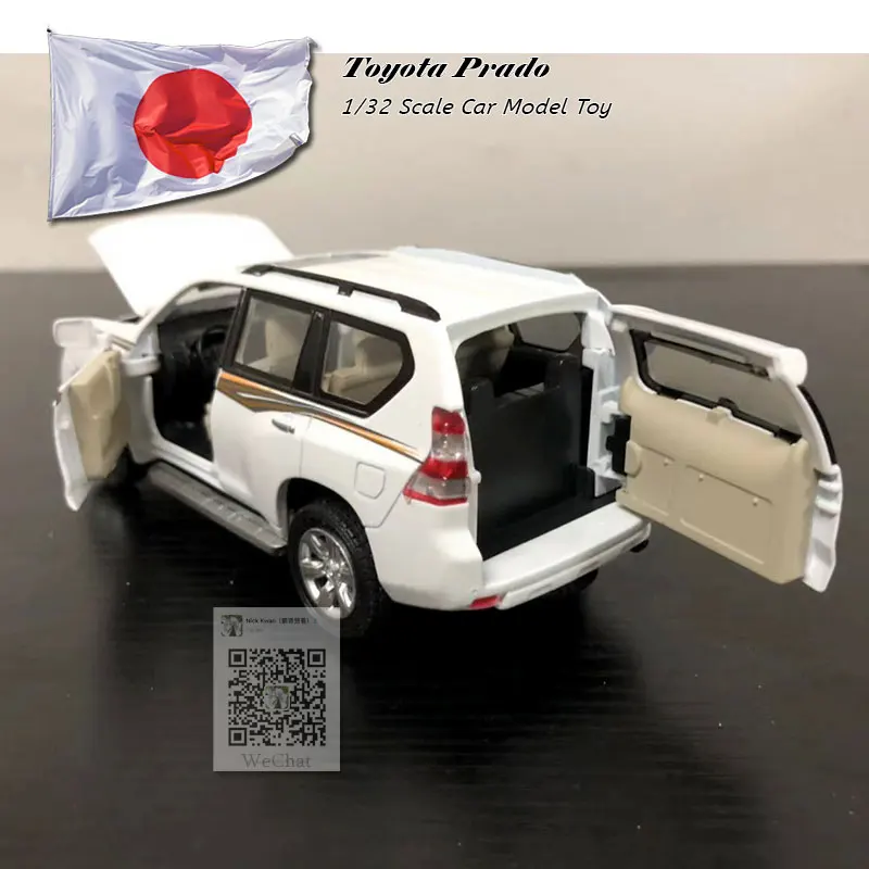 RIAN DAY 1/32 масштабные звуковые и легкие автомобильные игрушки Япония Тойота Прадо внедорожник литая под давлением металлическая модель автомобиля для подарка/детей