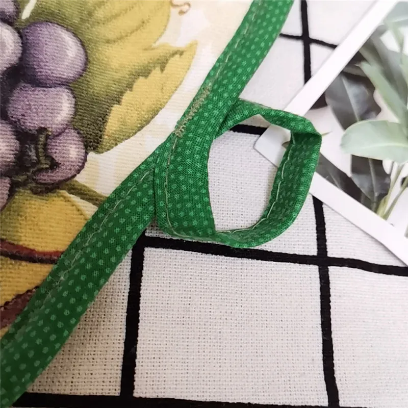 1Pc 17x17cm Nähen Baumwolle Bunte Obst Gedruckt Coaste Talbe Tischset Topflappen Schüssel Matte Küche Backen Werkzeug – Detail 8