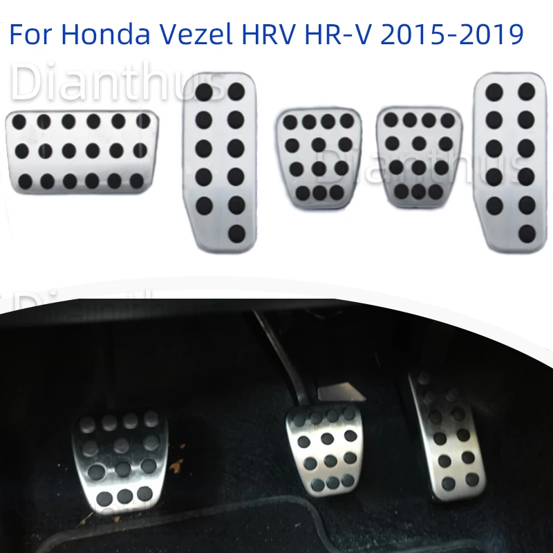 CAIDIEQUEEN Pedal Accelerator Brake Fuel Gas Pedal Cover Accessories，For Honda HRV HRV Vezel City Fit Jazz 2014 2015 2016 2017 2018 2019