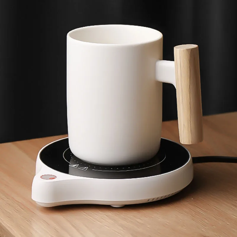 200W Cup Heater Mug Warmer 100&deg;C Hot Tea Makers Warmer Coaster 5 Gear Cup Heaters Coffee Milk Tea Heating Pad 110V/220V heating coaster coffee heater