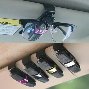 

Car Sun Visor Sunglasses Holder Clip Universal Black Ticket Card Clamp Fastener Clip Car Glasses Cases Portable