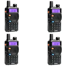 BaoFeng – walkie talkie 4x UV 5R cb radio bidirectionnel, version améliorée uv5r 128CH 5W VHF UHF 136 174Mhz et 400 520Mhz