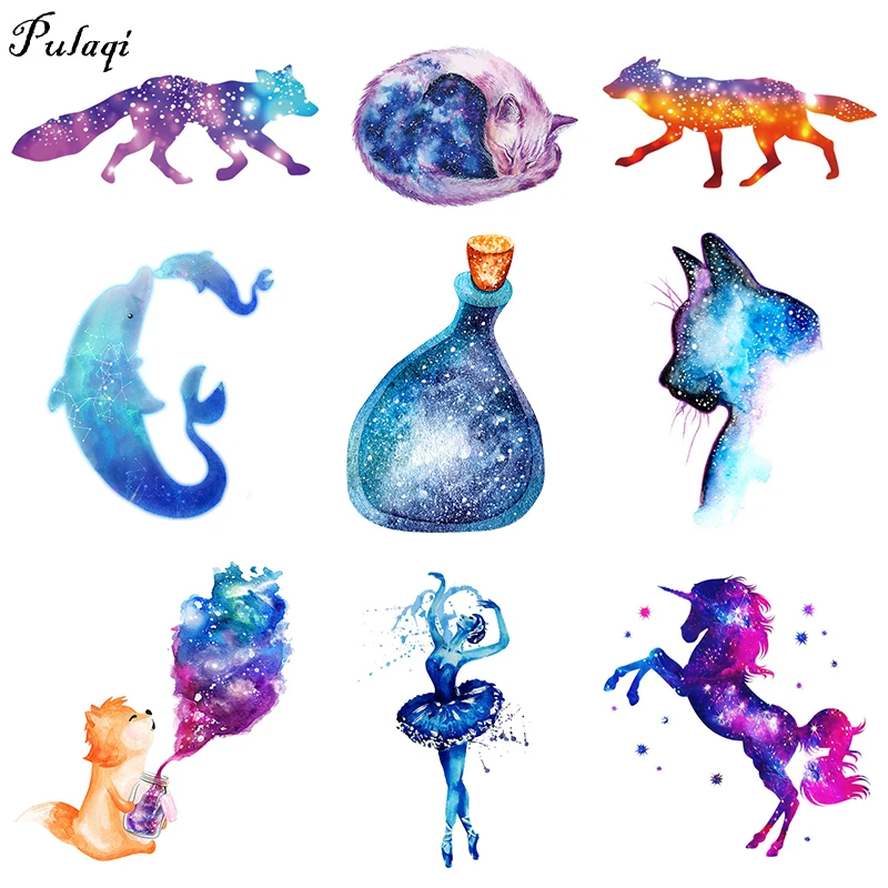 Виниловая наклейка Pulaqi Dream Starry Sky Blue термопереводная аппликация для глажки одежды