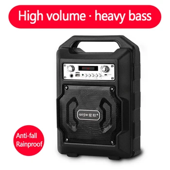 

S20 Bluetooth Portable Speaker with Wireless Microphone USB Music Party Outdoor Sports Home Audio 4000 mAh High Power Speaker