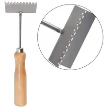 2шт Пчеловодство Чистый инструмент Совок Деревянная Ручка скребок из нержавеющей стали лопата Пчеловодство пчелиный улей инструмент для очистки