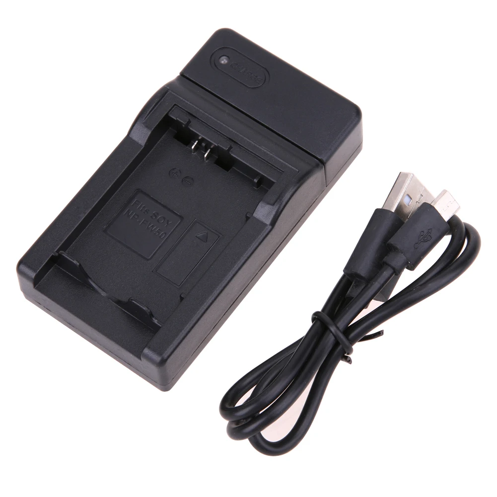 Черный USB Батарея Зарядное устройство для sony NP-FW50 Альфа NEX F3 6 5 5N 5R 5T 3 3N C3 C5 7 SLT A33 OUJ99 - Цвет: Черный