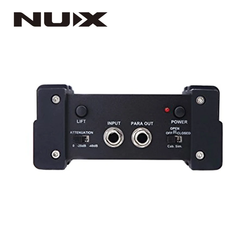 NUX PDI-1G Guitar Direct Injection Phantom Power Box Audio Mixer Para Out Compact Design Black Metal Housing