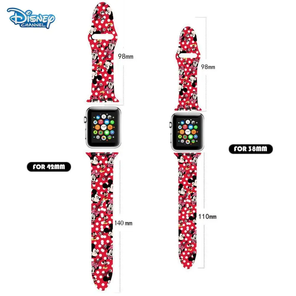 Cinturino Disney Mickey Minnie per cinturino Apple iWatch 4 5 Silicone 44mm  42mm per cinturino serie 3 cinturino 1 2 3 40mm 38mm|Smart Accessories| -  AliExpress