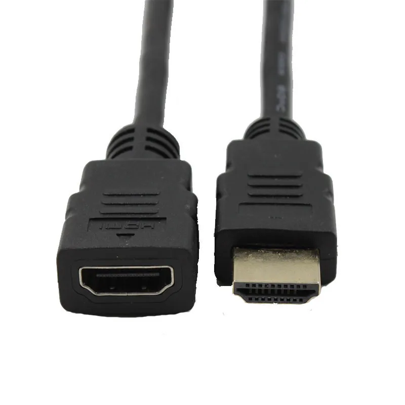 HDMI кабель-удлинитель папа-мама 0,3 M/0,5 M/1 M HDMI 4K 3D 1,4 v HDMI расширенный кабель для HD tv lcd ноутбука PS3 проектора