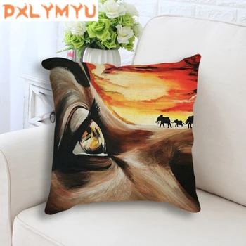 

Linen Cushion Luxury African Spirits African Paintings Cushion Cover Home Decor Throw Pillow Cover 45x45cm Pillow Case for Sofa