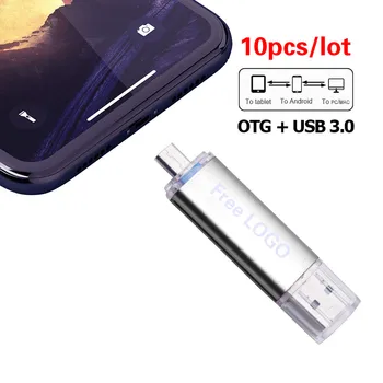 

Promotion 10pcs/lot Micro OTG USB 3.0 Pen drive Usb Flash Drive 4GB 8GB 16GB 32GB 64GB Pendrive Free Logo for Andriod Phone/PC