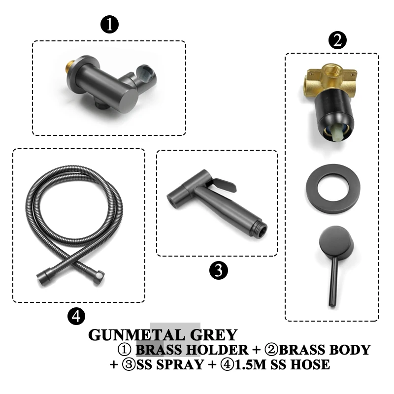 Grey Set SS Hose