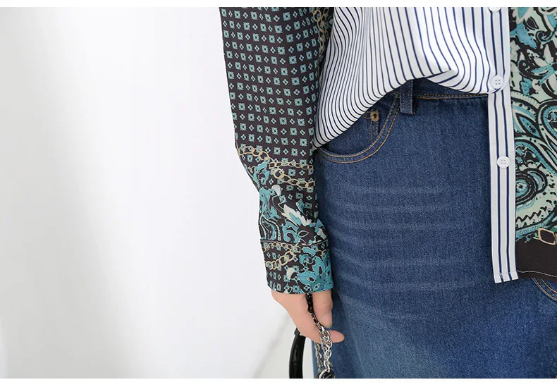 Max LuLu/ модные женские топы в Корейском стиле в стиле панк, хлопковые блузки, женские рубашки в полоску, Повседневная осенняя одежда с принтом в стиле пэчворк