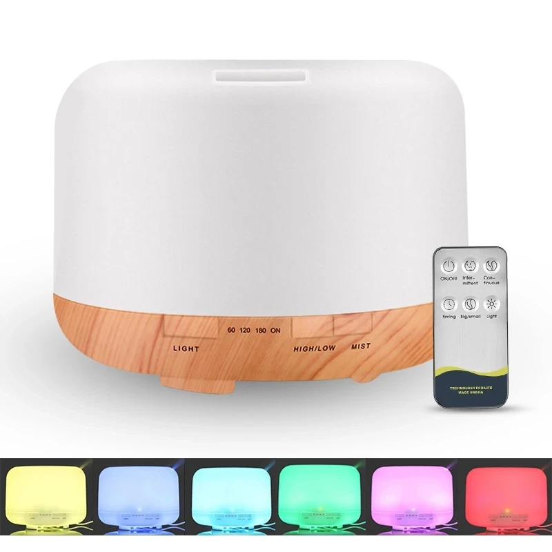 500ml Ultrasonic Air Humidifier Aroma Essential Oil Diffuser Aromatherapy Hmidificador Color Change LED Night Light For Home