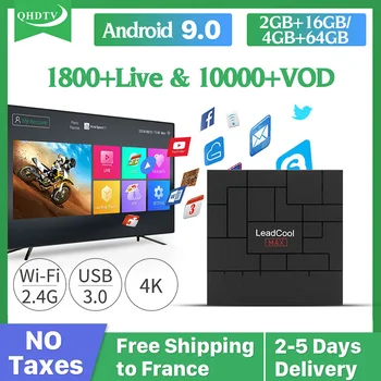 

Android 9.0 IPTV Arabic France box Leadcool Max QHDTV RK3318 4K 1 Year IP TV French IPTV Subscription Arabic no app included