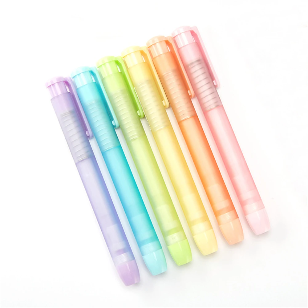 

1PC Candy Color Scrub Pencilstick Kawaii Transparent Pencil Eraser School Children Gift Student Stationery