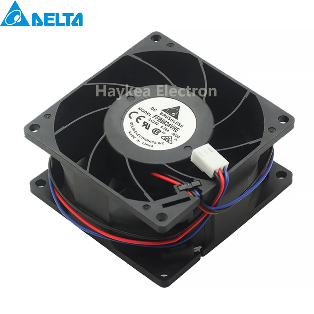 for delta FFB0824VHE high speed 8038 DC 80X80X38mm 3 PIN DC 24V 0 36A cooling fan 3