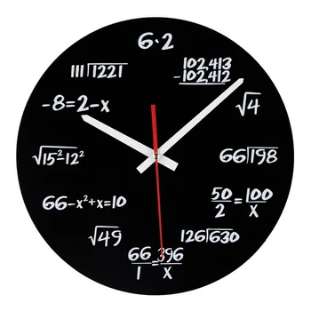 

Math Equation Chalkboard Wall Clock Silent Wall Clocks Movement 3D Art Decor Clocks Creative Gifts Kids School Classroom Decor