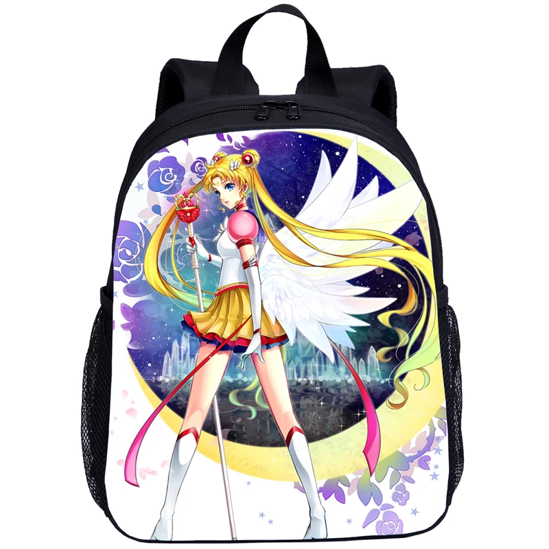 Небесно-голубой Аниме Сейлор Мун рюкзак SailorMoon Кристалл Детский рюкзак для маленьких девочек школьные сумки милые школьные рюкзаки детская сумка - Цвет: Небесно-голубой