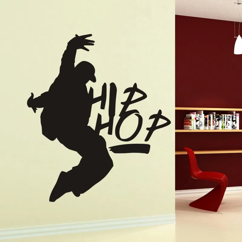 Music Hip Hop Wall Sticker Dance Rock Decor Kids Room Home Decoration Posters Vinyl Music Car Decal