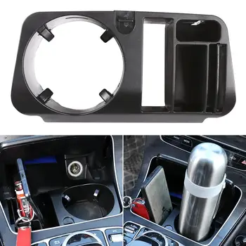 

For Mercedes Benz C Class W205 GLC-Class X253 E Class W213 Car-Styling Plastic Central Console Storage Box Cup Holder Black
