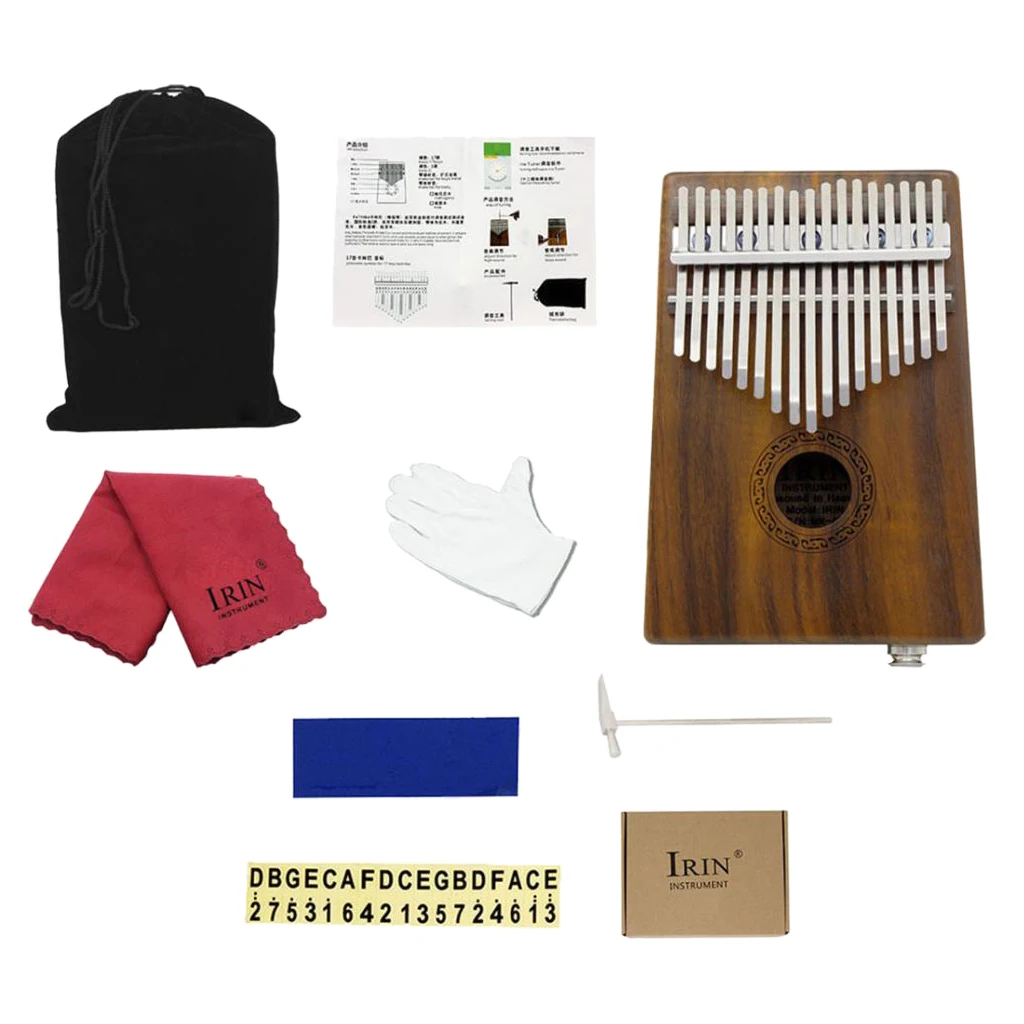 1 Set EQ Electric Kalimba Thumb Piano 17 Keys Mbira Wood Gift for Kids Friends