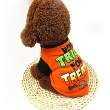 Хэллоуин Рубашка с рисунком «Собаки» домашних животных футболка одежда для собак домашних животных для Хэллоуина, одежда, костюм для Хэллоуина Рубашка с рисунком «Собаки» s для маленьких собак