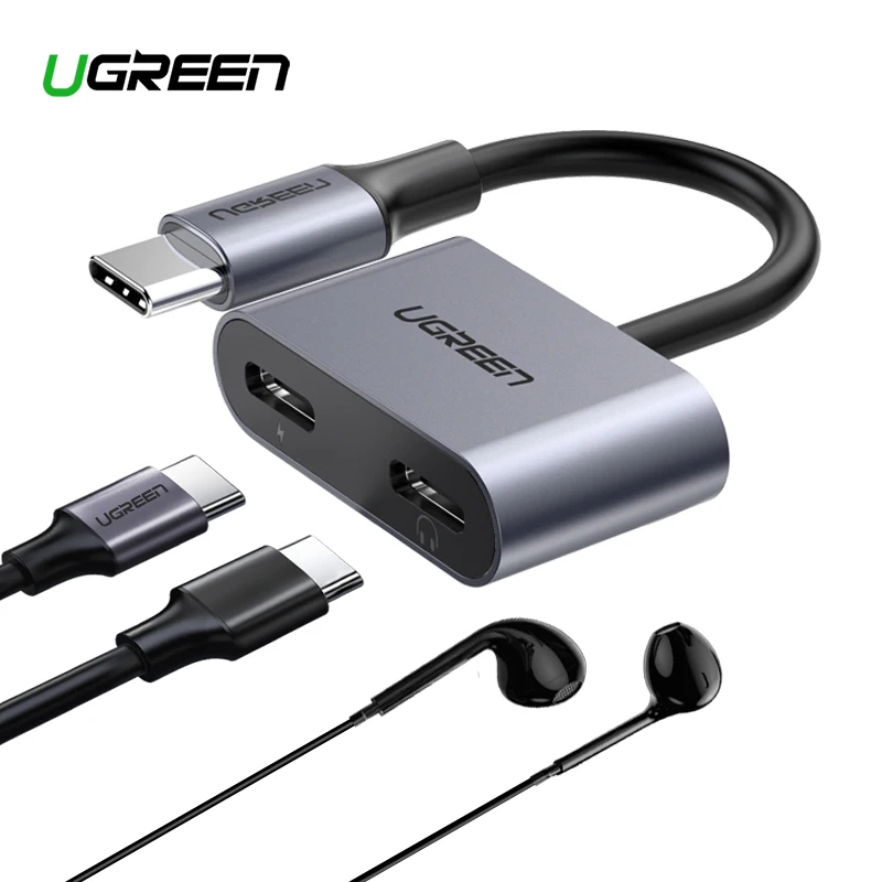 

UGREEN 2 in 1 Type C to Dual Digital USB C Earphone Audio Splitter Adapter For iPad Pro 2018 Google Pixel 2XL Huawei P30 Pro Mi8