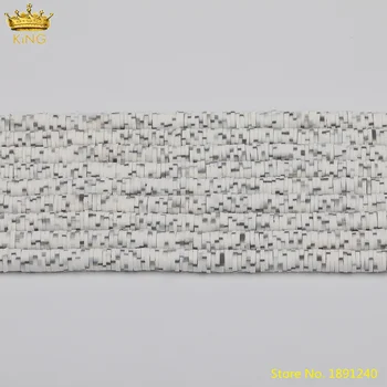 

5pcs/Lot Mix White Grey 6mm Polymer Clay Tiny Beads DIY Bracelet,Heishi Vinyl Loose Beads,Disc Vinyl Beads Jewelry Bulk Supplies