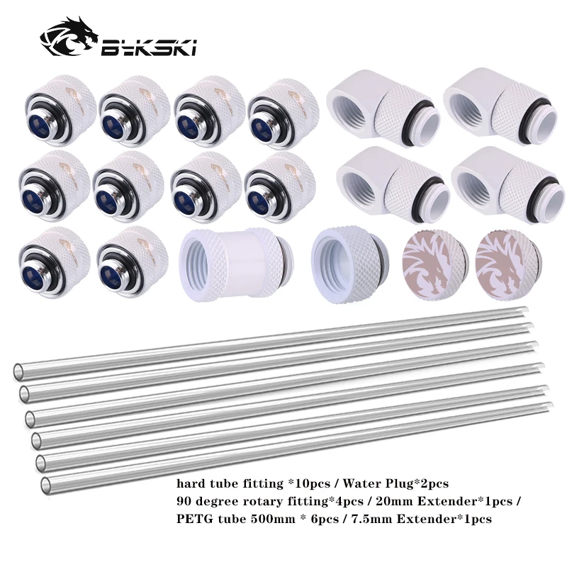 Acessórios do Computador Encaixes de Tubo Kits de Tubo de Refrigeração de Água Kit de Refrigeração de Água Duro de 90 Faça Você Mesmo - 4 Thread Bykski Graus g1 1 - Imagem 4