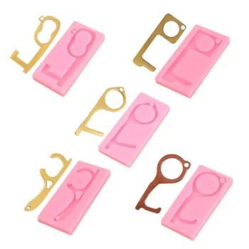 

Open Door Helper Keychain Mold Zero Touch Door Handle Assistant Safety Molds Kit 72XE