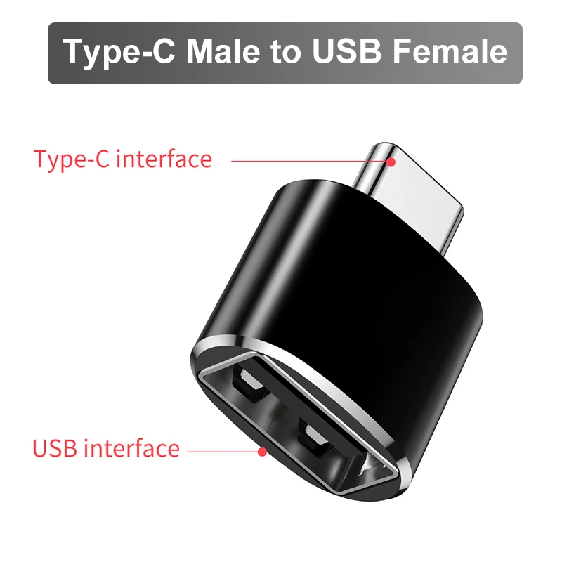 Usb type C OTG адаптер USB C Male To mi cro usb-кабель 10 см конвертеры для Macbook samsung S10 Xiaomi mi 9 8 Oneplus 7 конвертер - Цвет: Type C to USB Female