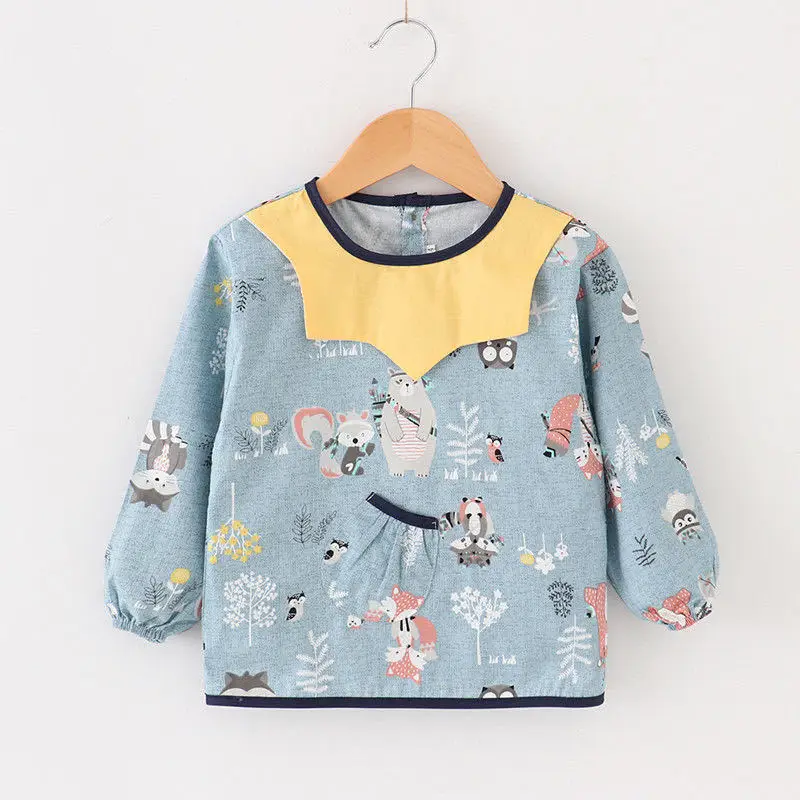 

Cute Baby Bibs Waterproof Long Sleeve Apron Children Feeding Smock Bib Burp Clothes Soft Eat Toddler Clothing Baby Bib