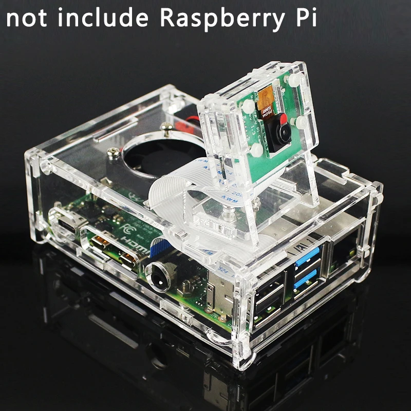 Raspberry Pi 4 акриловый чехол охлаждающий вентилятор радиатор камера 5 Мп OV5647