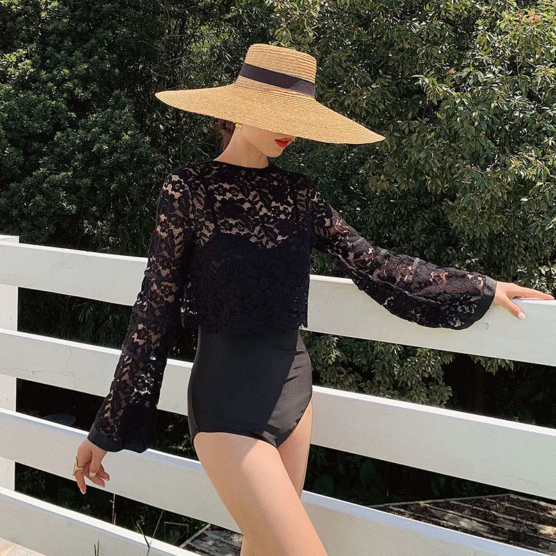 One Piece Swimsuit Woman Swimwears Swimsuits For Women Swimwear Solid Swimming Costume Red New Sexy Lace Sun Protection Long One Piece Swimsuit Woman Swimwears Swimsuits For Women Swimwear Solid Swimming Costume Red New Sexy Lace Sun Protection Long